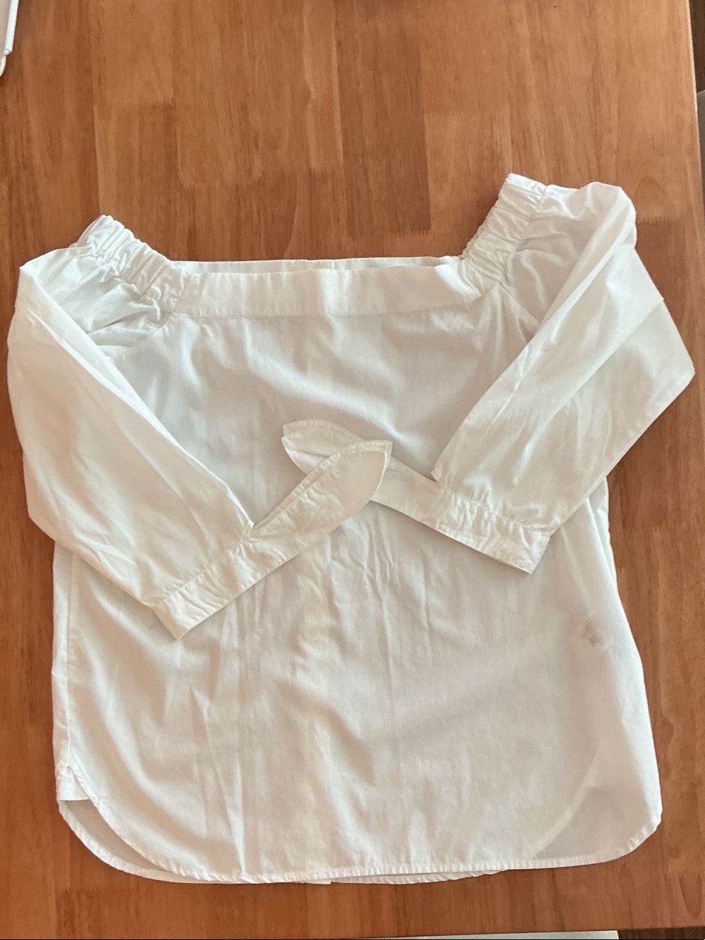 Banana Republic Cotton White Off-the-Shoulder Blouse